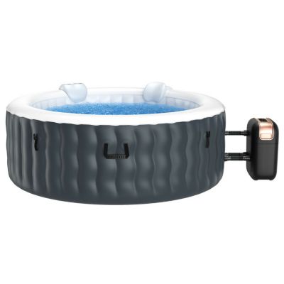 Slickblue 4 Person Inflatable Hot Tub Spa With 108 Massage Bubble Jets