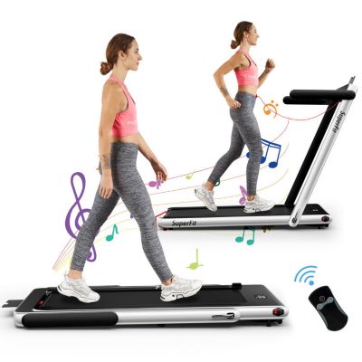 Slickblue 2.25Hp 2 In 1 Folding Treadmill With App Speaker Remote Control