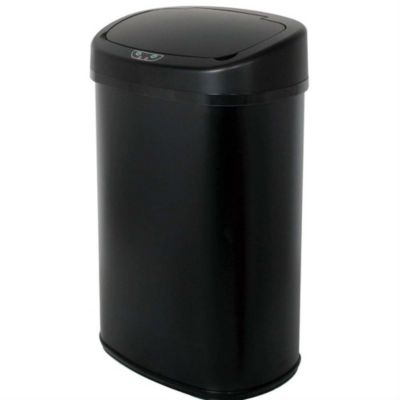 Slickblue Black 13-Gallon Kitchen Trash Can With Touch Free Motion Sensor Lid