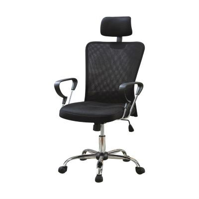 Slickblue High Back Executive Mesh Office Computer Chair With Headrest In Black