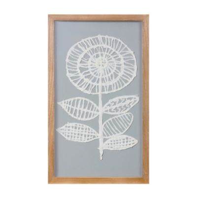 Slickblue Framed Paper Mache Flower Wall Art (Set Of 2)