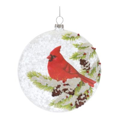 Slickblue Glass Cardinal Bird Ball Ornament (Set Of 6)