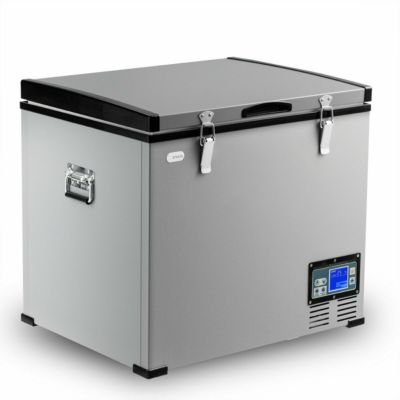 Slickblue 63-Quart Portable Electric Car Cooler Refrigerator Freezer