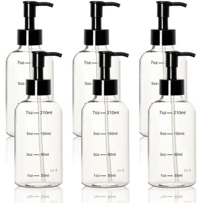 Youngever 6 Pack Glass Bathroom Accessories Set, Clear Mason Jar