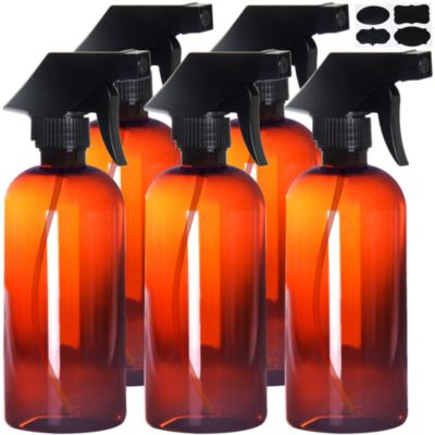 Youngever 6 Pack 16 Ounce Empty Plastic Spray Bottles, Spray Bottles for Hair and Cleaning Solutions in 6 Colors