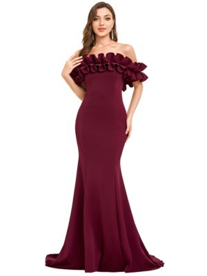 Ever-Pretty Women's Off The Shoulder A Line Mermaid Evening Gown