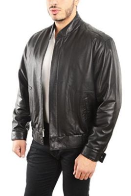 Genuine Lambskin Leather Stand Up Collar S5Z Bomber Jacket - Reed Est. 1950 Men's Coat