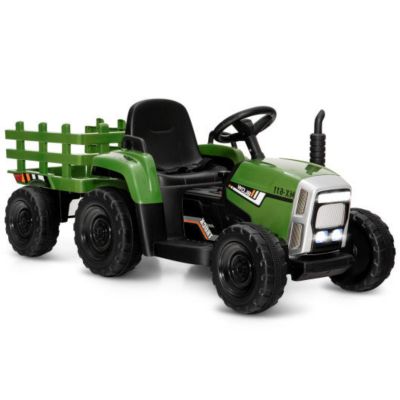 Hivago 12V Ride On Tractor With 3-Gear-Shift Ground Loader For Kids 3+ Years Old