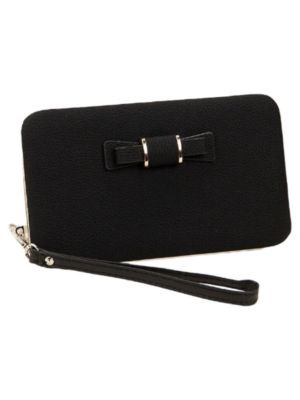 Stock Preferred Women's Clutch Wallet Phone Pouch Card Holder Handbag Wristlet Black