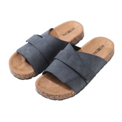 Roxoni Men's Stylish Adjustable Strap & Suede Molded Faux Cork Sandals
