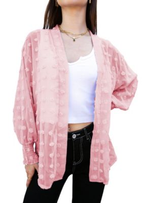 Haute Edition Women's Lightweight Summer Kimono Cardigan Cover Up in  Leopard and Floral