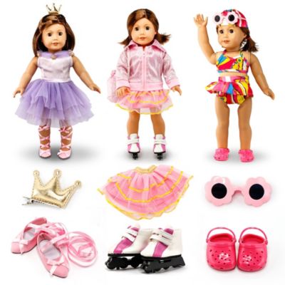 Oct17 Fits Compatible With American Girl Sports OutfitÃ¢ 18 Inch Doll Clothes Costume 3 Sets Ballet