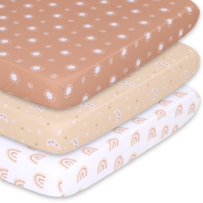 The Peanutshell Pack N Play, Mini Crib, Portable Crib Or Fitted Playard Sheets For Baby, 3 Pack Set -  840309709538