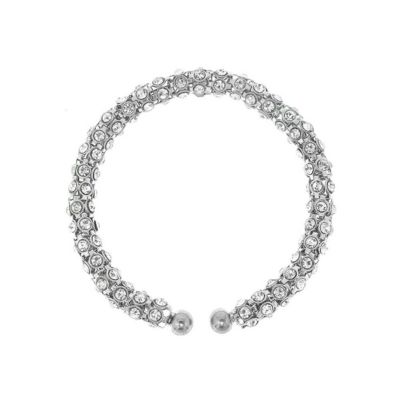 Verona Jewelers 7"" Crystal Bangle Cuff Bracelet