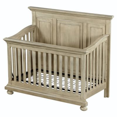 Simplie Fun 4 Pieces Nursery Sets Traditional Farmhouse Style 4-In-1 Convertible Crib + Nightstand + Dres