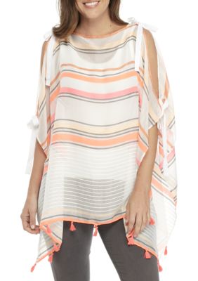 Collection XIIX Lace Back Knit Poncho | belk