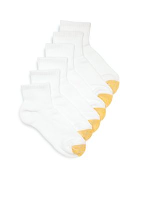 Gold Toe Sport Half Cushion Quarter Socks - 6 Pack