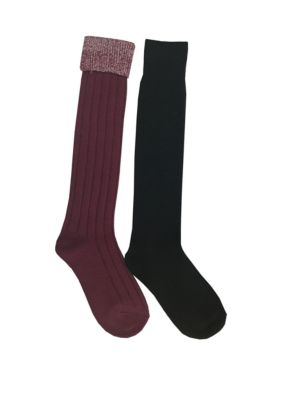 New Directions® 2 Pack Women's Ribbed Knee High Socks | belk
