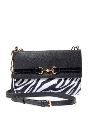 Anne Klein Top Zip Zebra Crossbody Bag | belk
