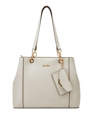 Pre-owned Dkny White Saffiano Leather Bryant Park Tote