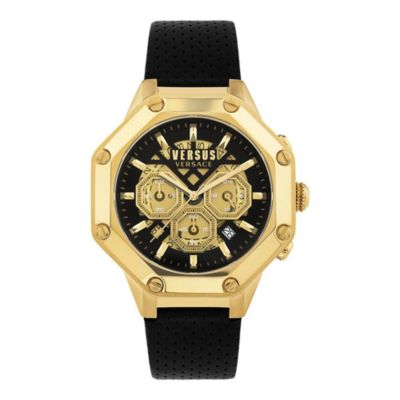 Versus Versace Mens Palestro Gold 45Mm Strap Fashion Watch