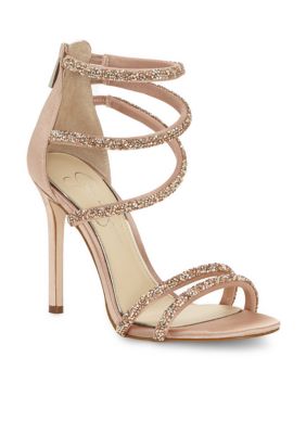 Jessica Simpson Jamalee High Heel Glitter Strappy Dress Heels | belk