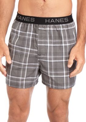 Hanes® Platinum Classic Cotton Tagless® Boxers 4 Pack | belk
