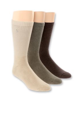 Polo Ralph Lauren Rib Cushioned Crew 3-Pack Socks | belk