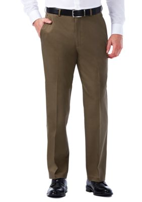 Haggar Premium Stretch No Iron Khaki Classic Fit Flat Front Pants | Belk