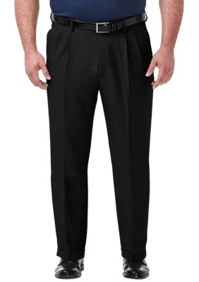 Louis Raphael Men's Straight Fit, Flat-front Hidden Flex Dress Pants in  Gray for Men