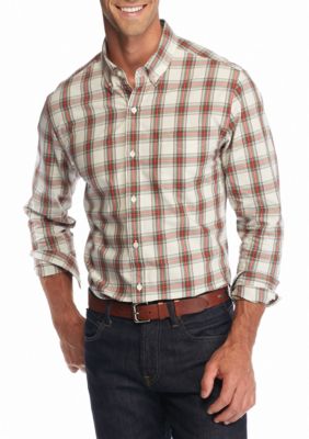 Saddlebred® 1888 Long Sleeve Tailored Tartan Poplin Shirt | belk