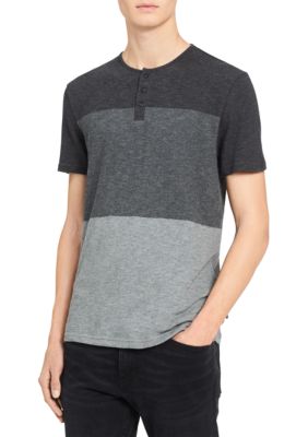 Calvin Klein Jeans Short Sleeve Tri Color Block Henley Shirt | belk