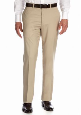 Calvin Klein Flat Front Solid Pants | belk