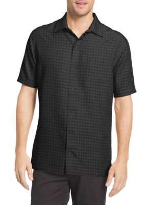Van Heusen Big & Tall Short Sleeve Button Down Windowpane Shirt | belk