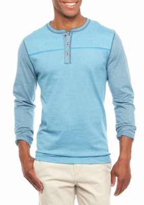 Ocean & Coast Long Sleeve Colorblock Henley Shirt | Belk