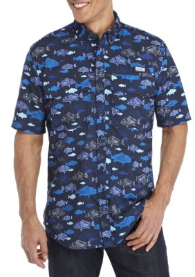 Ocean + Coast® Printed Short Sleeve Fishing Shirt | belk