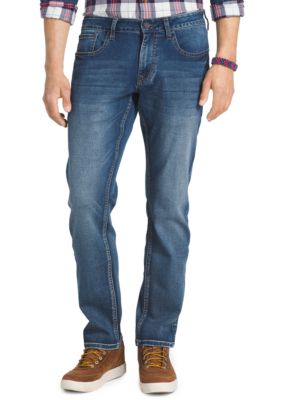 IZOD Men's Denim Jeans - Ultrasoft Stretch Denim Straight Fit Jeans for Men