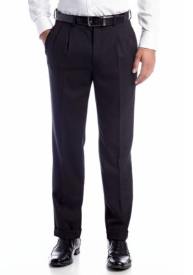 Chaps Black Pleated Cuff Suit Separate Pants | belk