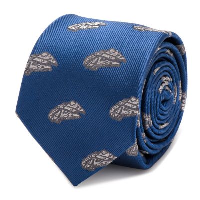 Star Wars Men's Millennium Falcon Blue Tie