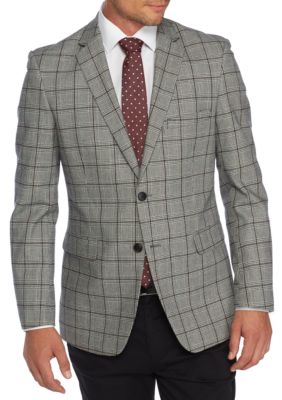 Crown & Ivy™ Plaid Motion Stretch Cotton Sport Coat with Elbow Patch | belk