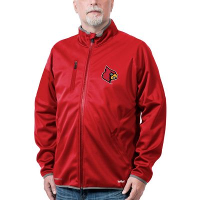 Franchise Club Men's NCAA Louisville Cardinals FC Softshell, Red, Large