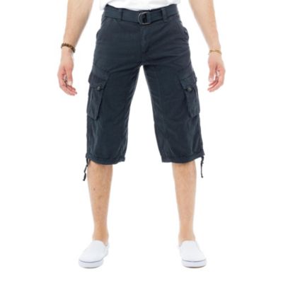 X RAY Men's Belted Cargo Long Shorts 18 Inseam Below Knee Length