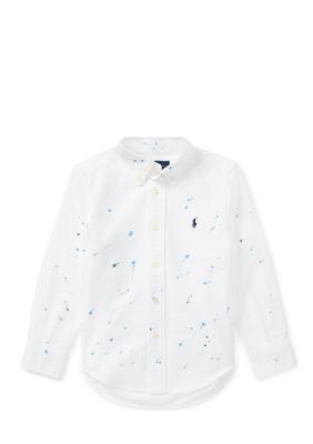Ralph Lauren Childrenswear Paint-Splatter Cotton Shirt Toddler Boys | belk