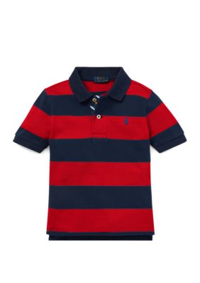 Ralph Lauren Childrenswear Toddler Boys Striped Cotton Mesh Polo Shirt ...