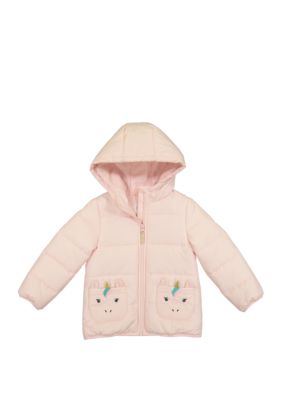 Carter's® Toddler Girls Pink Unicorn Puffer Jacket | belk