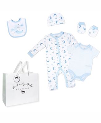 Rock A Bye Baby Boutique Baby Boys Dreaming Moon Layette, 5 Piece Set