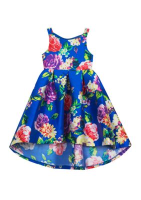 Rare Editions Girls 7-16 Royal Floral Mikado Dress | belk