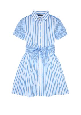 Ralph Lauren Childrenswear Girls 7-16 Striped Cotton Shirtdress | belk