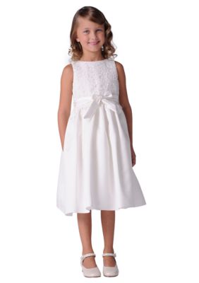 Us Angels® Flower Girl Lace Overlay Satin Dress- Girls 7-16 | Belk