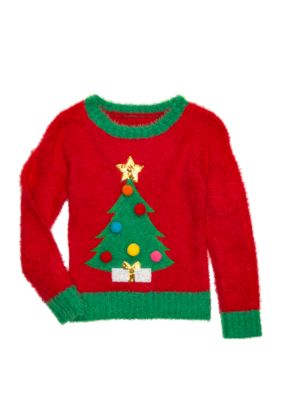 Joyland Girls 4-7 Christmas Tree Sweater | belk
